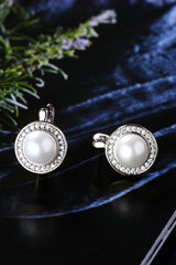 Moissanite Pearl 925 Sterling Silver Earrings - Flyclothing LLC