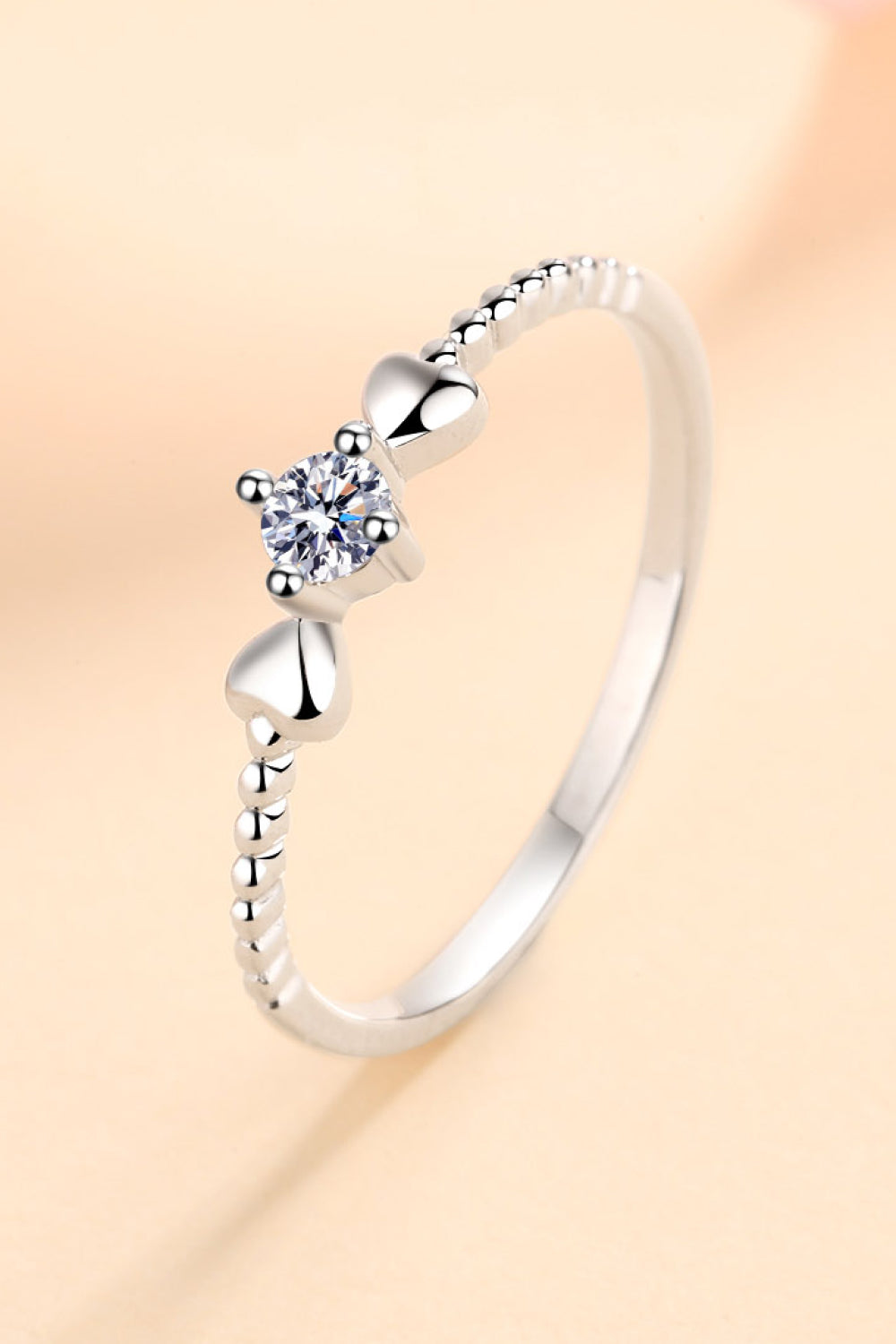 Moissanite Heart 925 Sterling Silver Ring - Flyclothing LLC