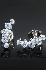 All You Need Moissanite Platinum-Plated Earrings - Trendsi