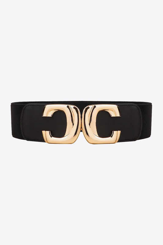 Zinc Alloy Buckle Elastic Wide Belt - Flyclothing LLC