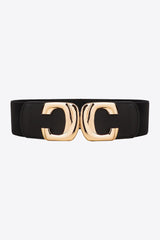 Zinc Alloy Buckle Elastic Wide Belt - Flyclothing LLC