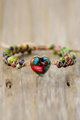 Handmade Heart Shape Natural Stone Bracelet - Flyclothing LLC