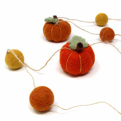 Hand Felted Garland: Pumpkins - Global Groove - Flyclothing LLC