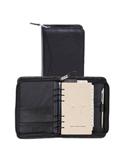 Scully Leather Black 6 Ring Weekly Organizer - Flyclothing LLC