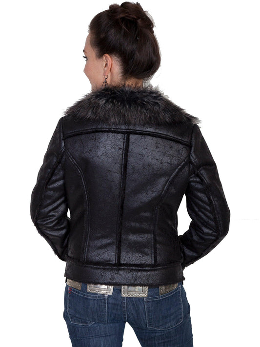 Scully BLACK LADIES STUDDED CUFF JACKET - Flyclothing LLC