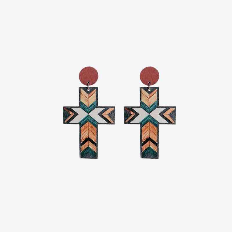 Cross Drop Earrings - Trendsi