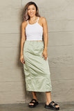 HYFVE Just In Time High Waisted Cargo Midi Skirt - Flyclothing LLC