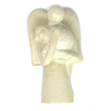 Angel Soapstone Sculpture Holding Dog - Flyclothing LLC