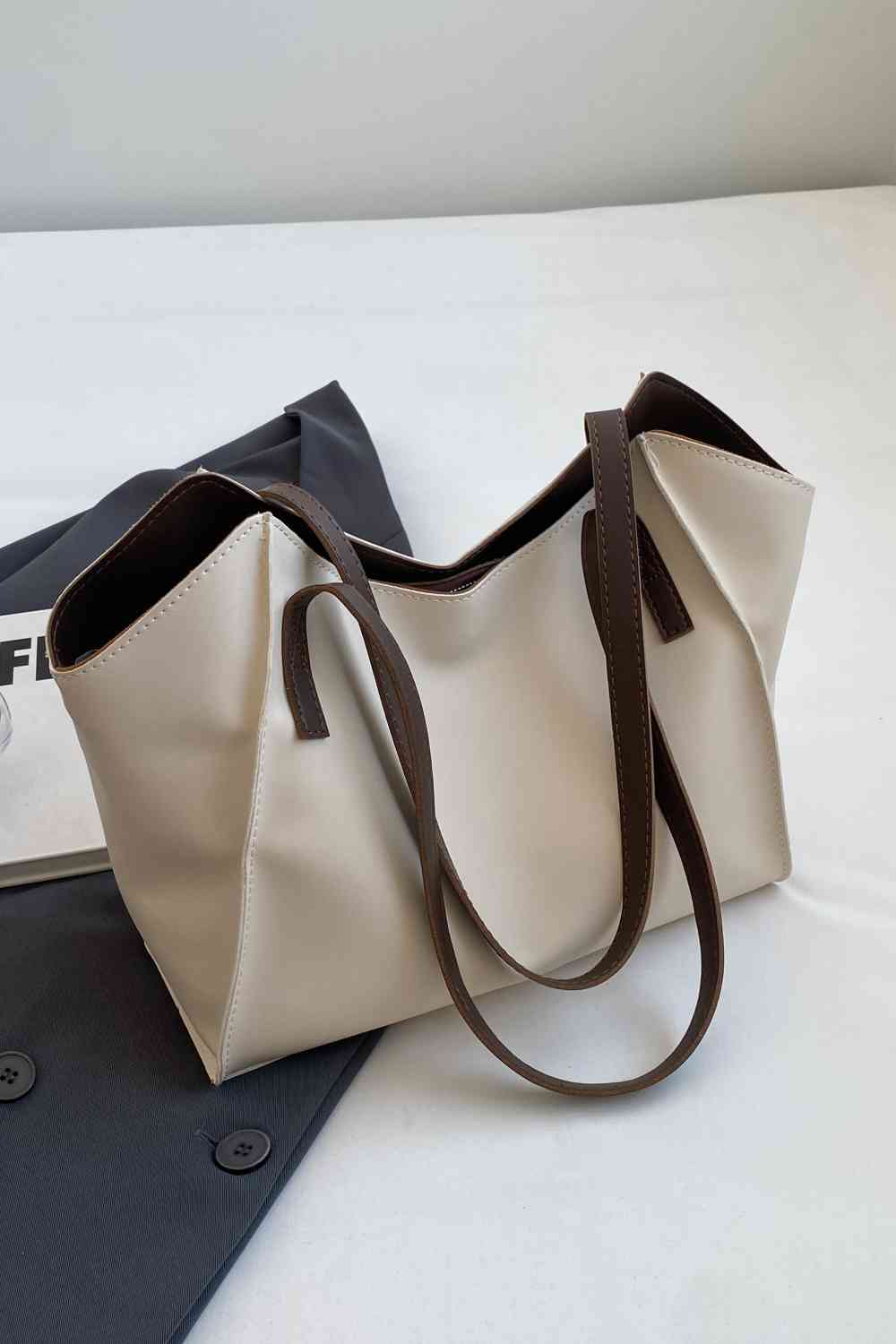 PU Leather Tote Bag - Flyclothing LLC