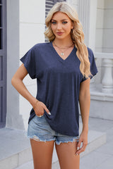 V-Neck Short Sleeve T-Shirt - Flyclothing LLC