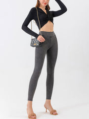 High Waist Cropped Active Leggings - Flyclothing LLC