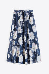 Full Size Floral Tie-Waist Skirt - Flyclothing LLC