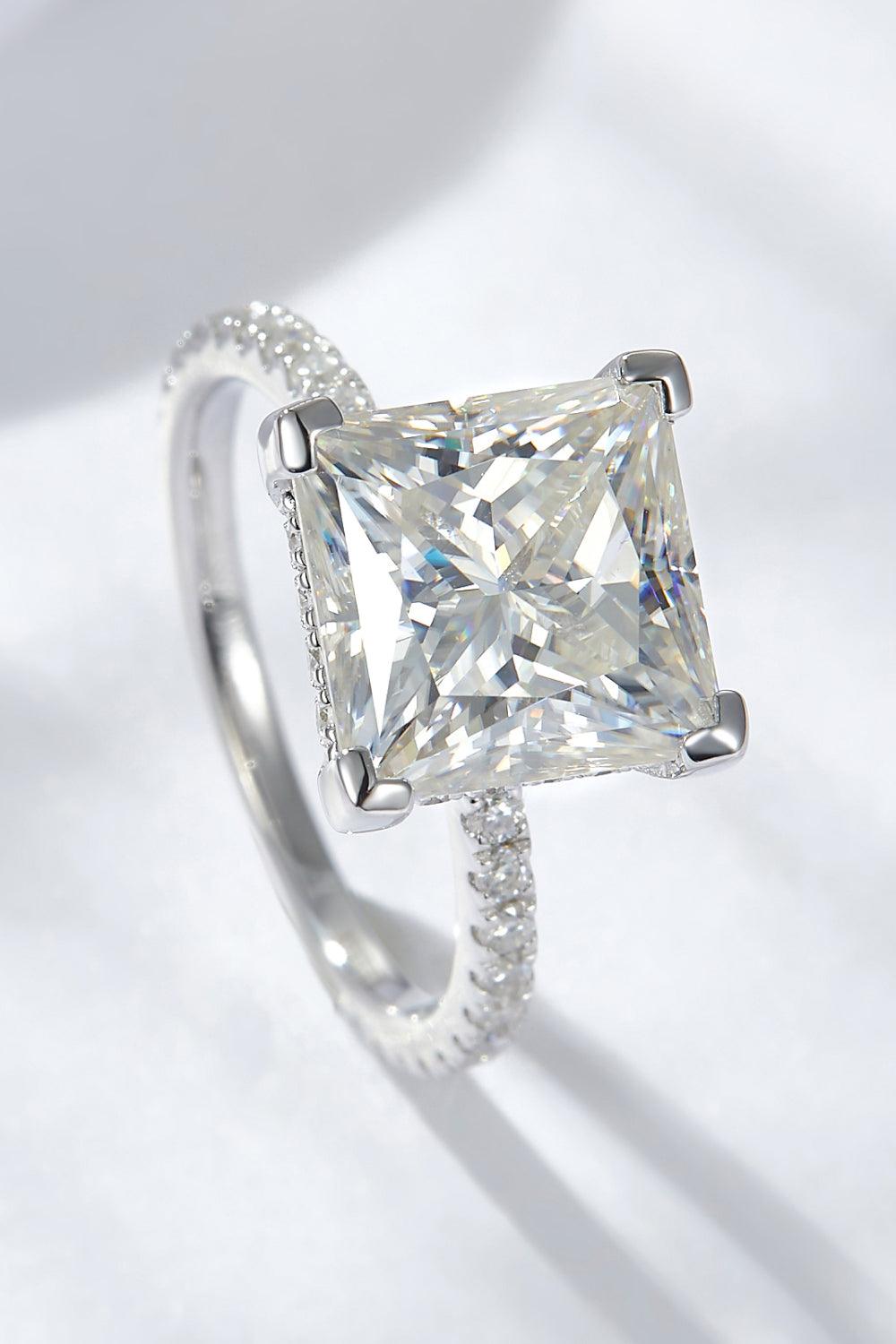 5.52 Carat Moissanite Side Stone Ring - Flyclothing LLC