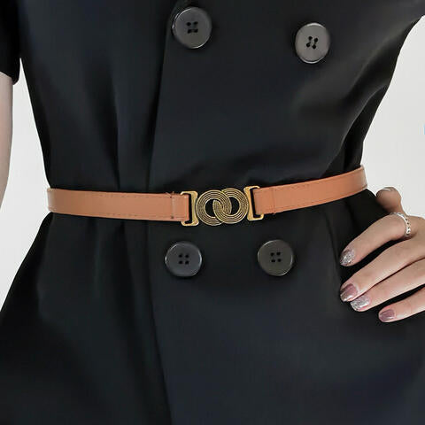 Alloy Buckle PU Belt - Trendsi