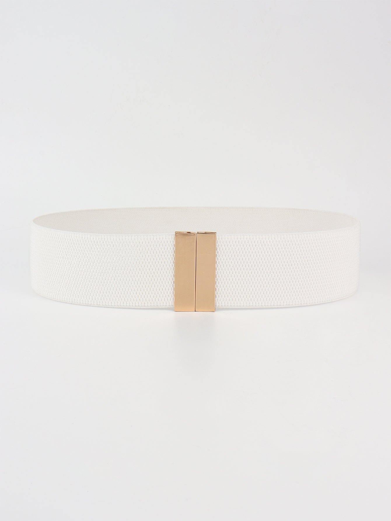 Alloy Buckle Elastic Belt - Trendsi