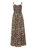 Leopard Sweetheart Neck Cami Dress - Trendsi