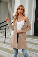 Long Sleeve Open Front Cardigan - Flyclothing LLC