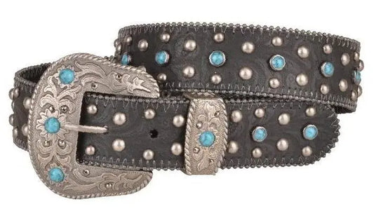 Turquoise Encrusted Stone Belt - Flyclothing LLC