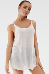 Scoop Neck Spaghetti Strap Knit Cami - Flyclothing LLC