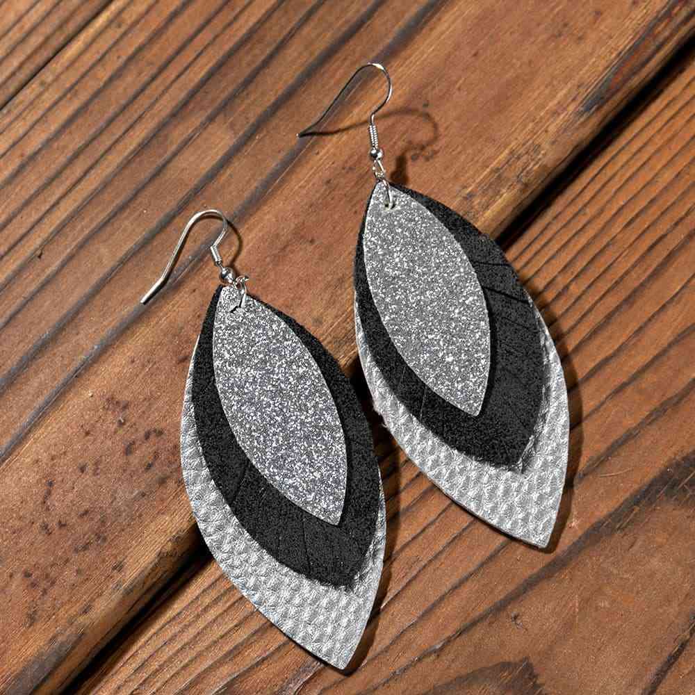 PU Leather Drop Earrings - Trendsi