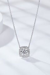 1 Carat Moissanite Flower Shape Pendant Chain Necklace - Flyclothing LLC