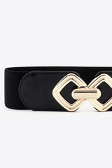 Geometric Buckle Elastic Wide Belt - Flyclothing LLC