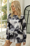 Tie-Dye Round Neck Top and Shorts Lounge Set - Flyclothing LLC