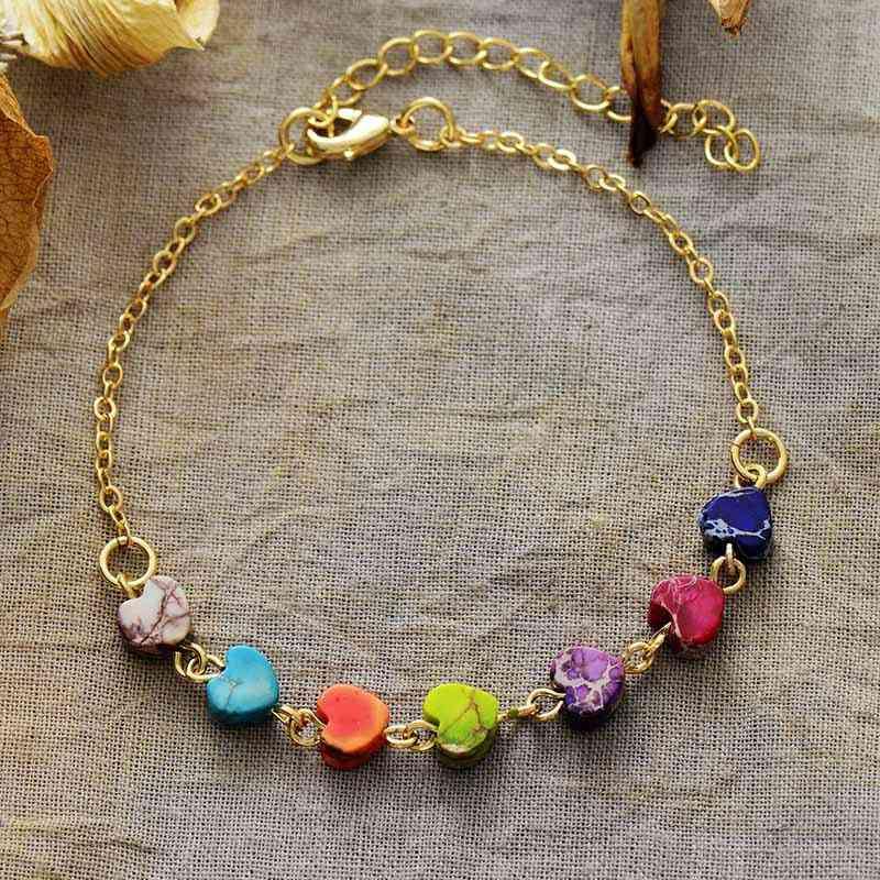 Heart Natural Stone Bracelet - Flyclothing LLC