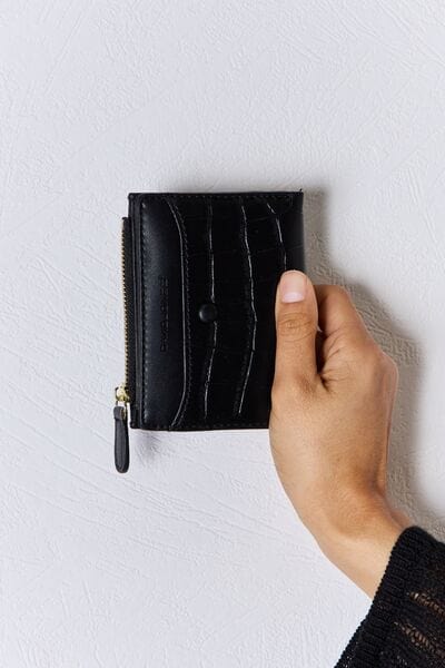 David Jones Texture PU Leather Mini Wallet - Flyclothing LLC