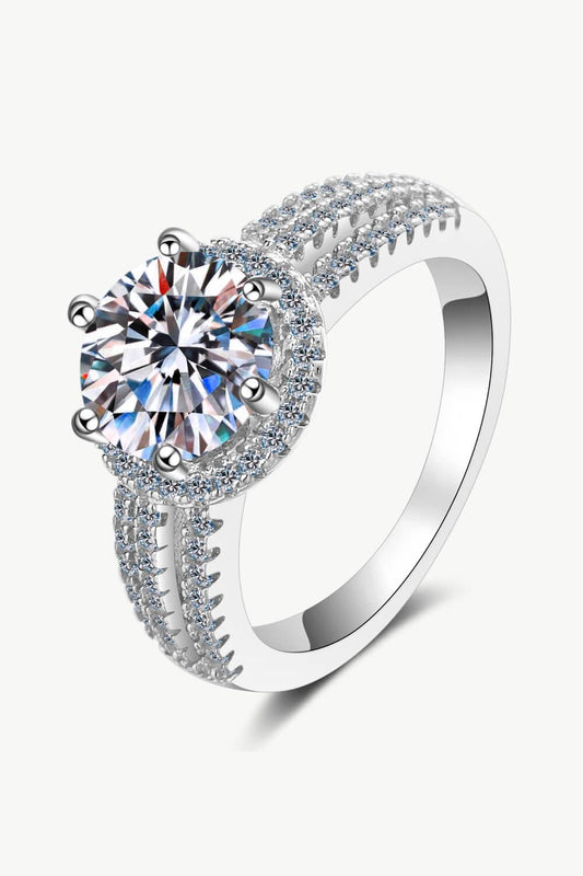 Sterling Silver Moissanite Ring - Flyclothing LLC