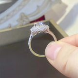 1 Carat Moissanite 925 Sterling Silver Ring - Flyclothing LLC