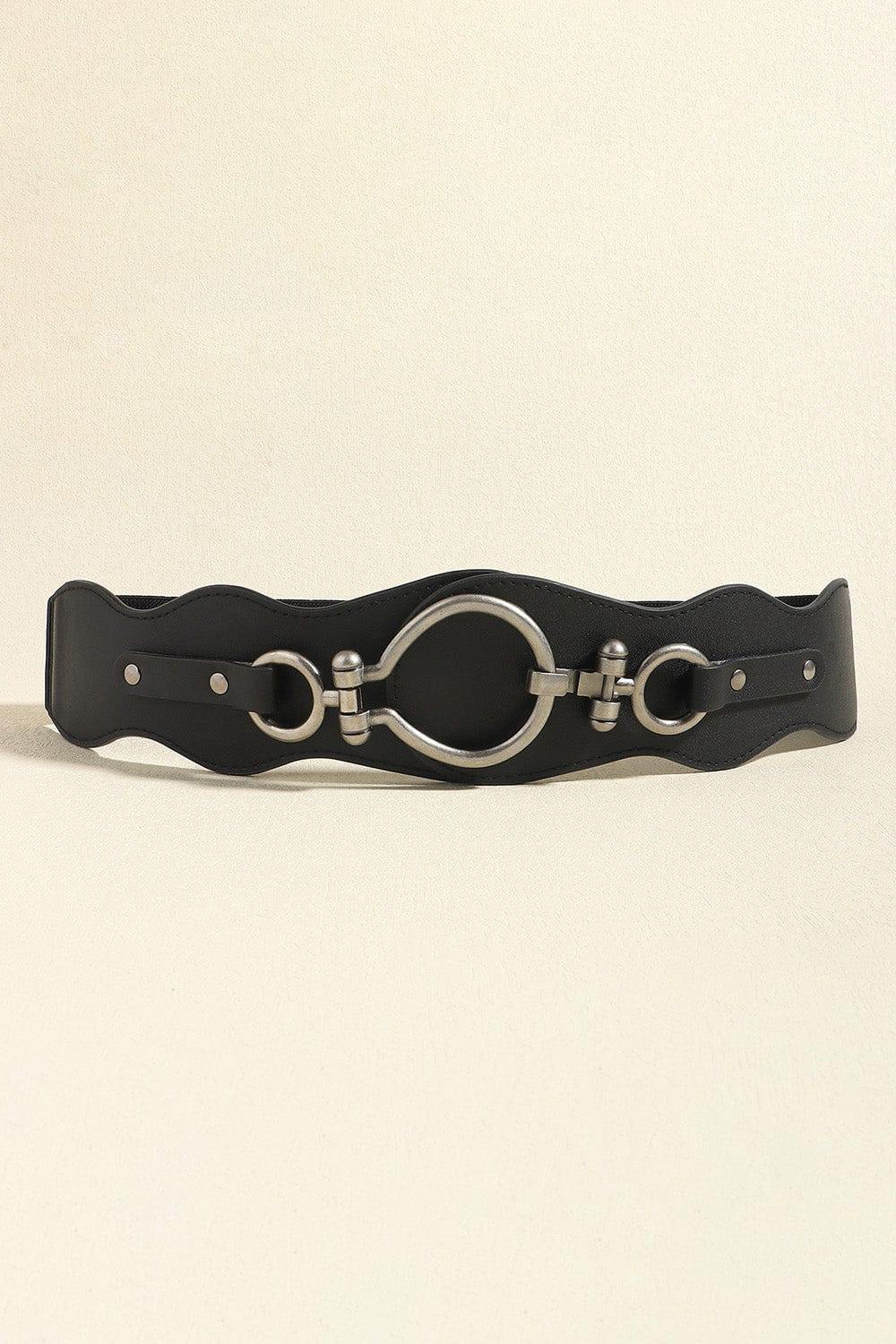 PU Leather Zinc Alloy Buckle Belt - Trendsi