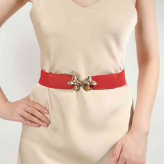 Alloy Buckle Elastic Belt - Trendsi