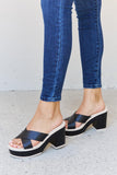 Weeboo Cherish The Moments Contrast Platform Sandals in Black - Flyclothing LLC