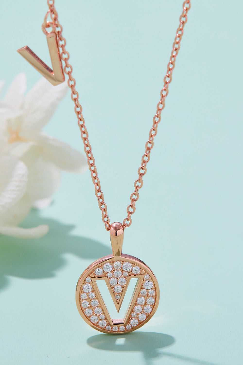 Moissanite U to Z Pendant Necklace - Flyclothing LLC