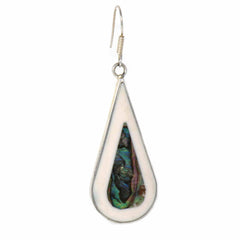 Teardrop Abalone and Mother of Pearl Drop Earrings - Flyclothing LLC