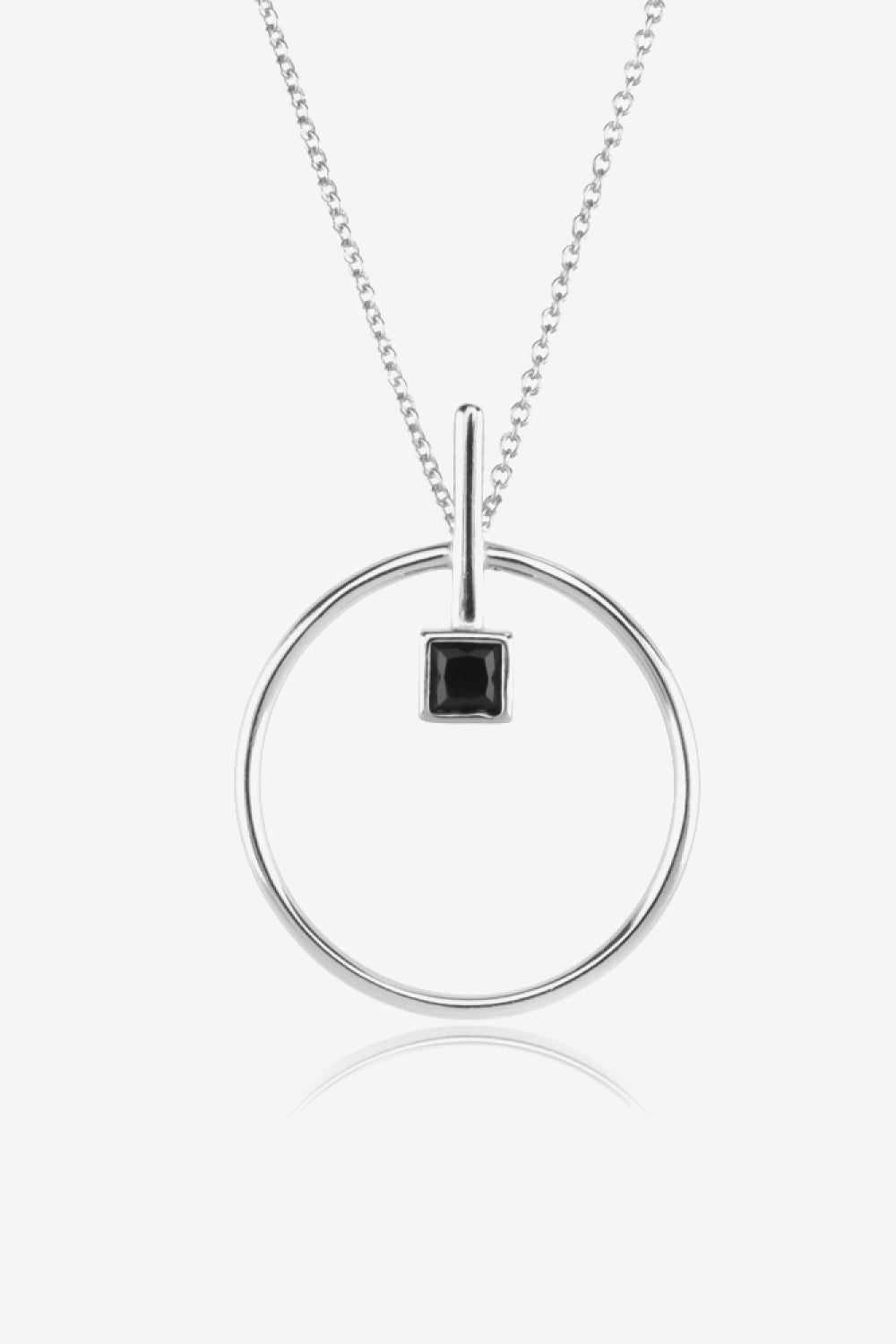 Black Zircon 925 Sterling Silver Necklace - Flyclothing LLC