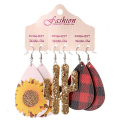 PU Earrings Set - Flyclothing LLC