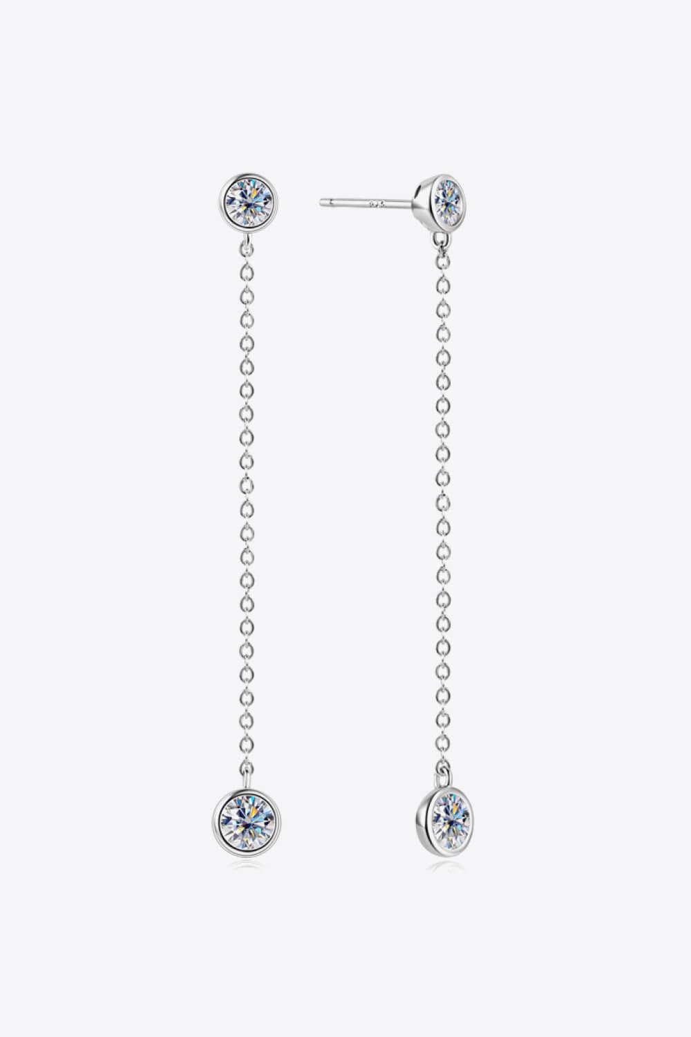 Moissanite Chain Earrings - Flyclothing LLC