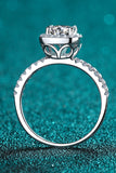 2 Carat Moissanite Square Halo Ring - Flyclothing LLC