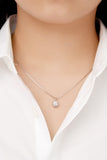 1 Carat Moissanite Pendant Platinum-Plated Necklace - Flyclothing LLC