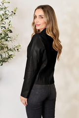 Mock Neck Zip Up Jacket - Flyclothing LLC