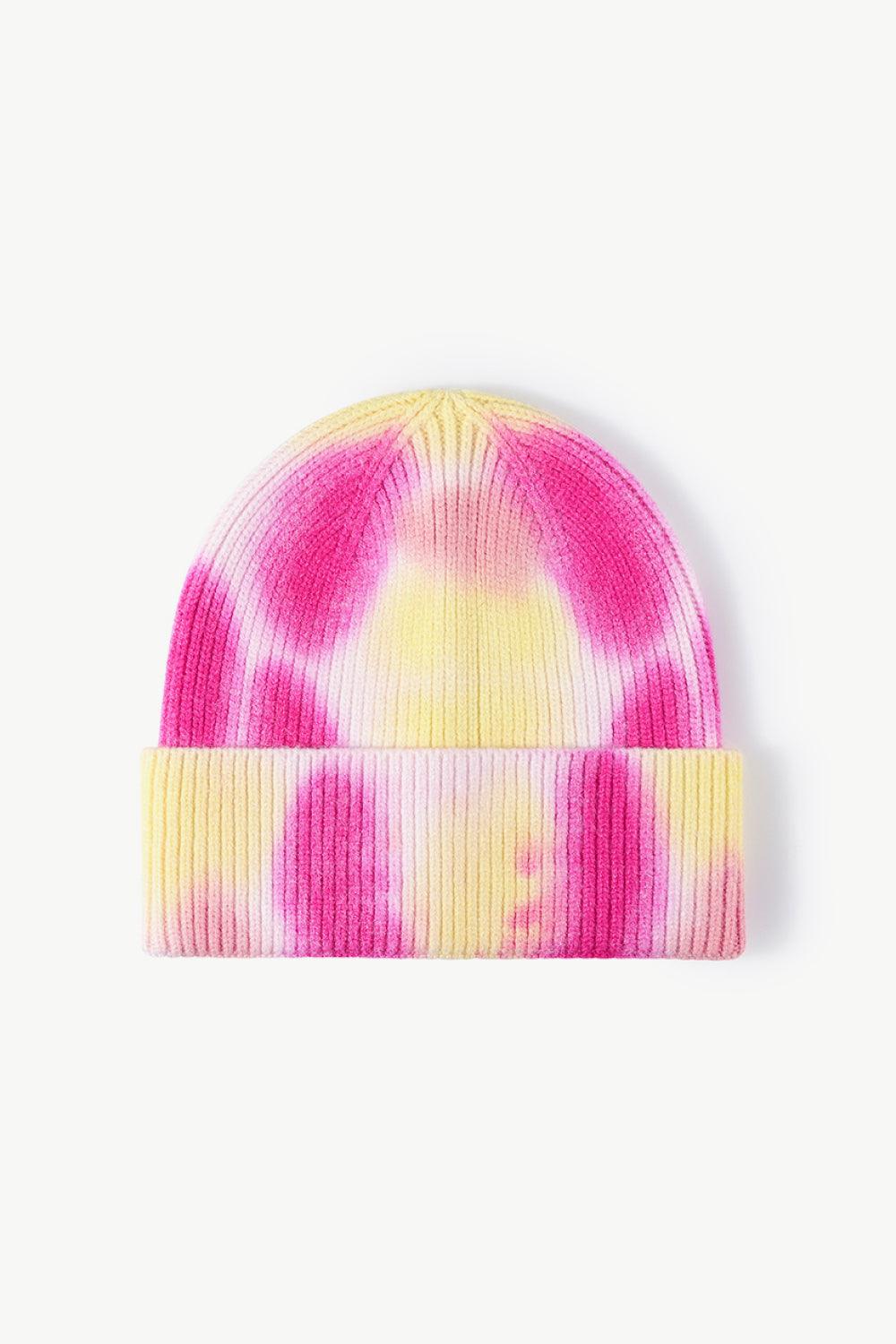 Tie-Dye Cuffed Knit Beanie - Flyclothing LLC