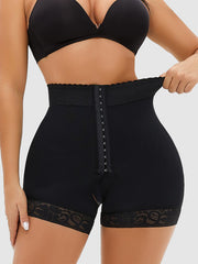 Full Size Lace Detail Hook-and-Eye Shaping Shorts - Flyclothing LLC