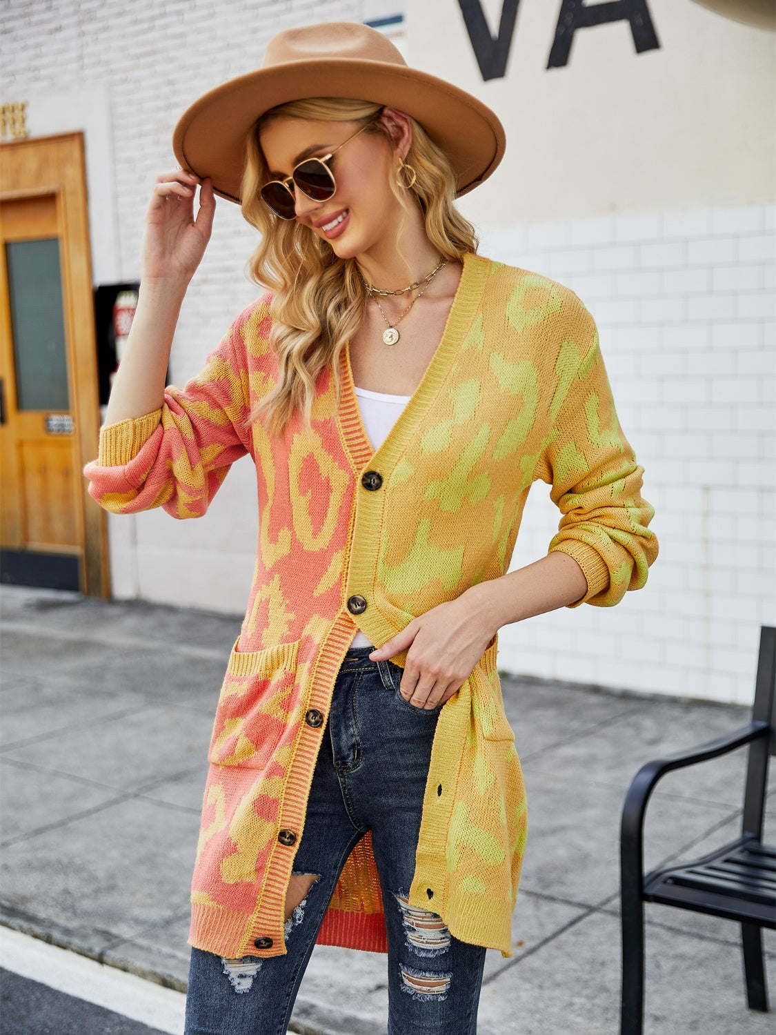 Leopard hot sale longline cardigan