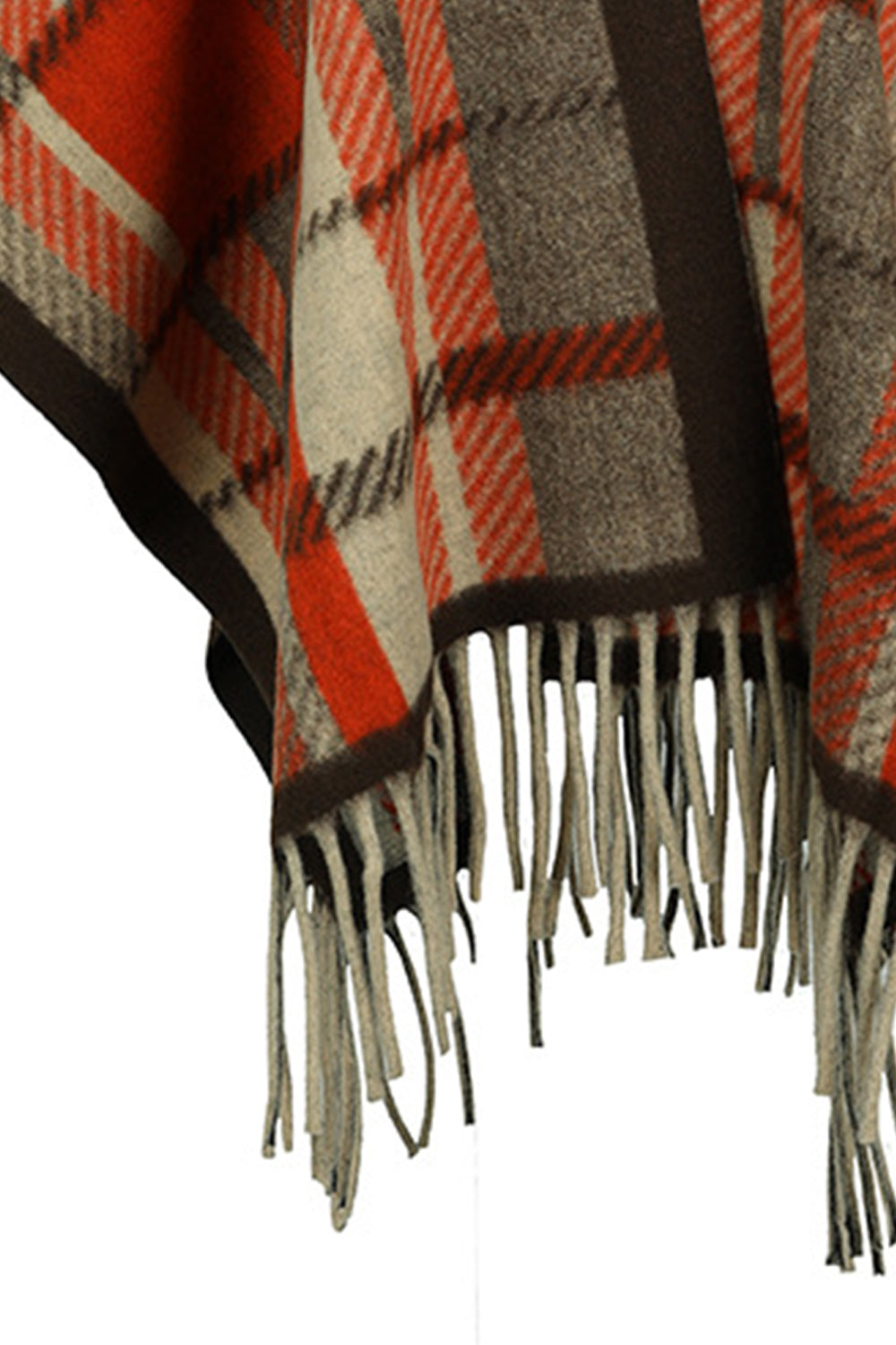 Color Block Fringe Detail Poncho – Flyclothing LLC