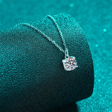 1 Carat Moissanite 925 Sterling Silver Necklace - Flyclothing LLC