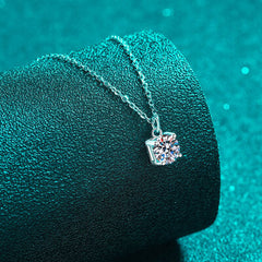 1 Carat Moissanite 925 Sterling Silver Necklace - Flyclothing LLC