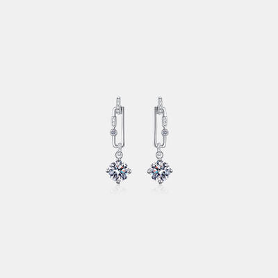 2 Carat Moissanite 925 Sterling Silver Earrings - Flyclothing LLC