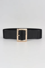 Rectangle Buckle Elastic Wide Belt - Flyclothing LLC